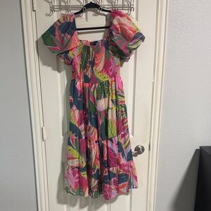 Crystal Doll Multicolor Floral Dress